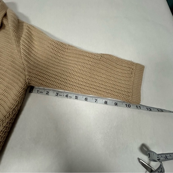 Talbots Tan Women's Cashmere Silk Open-Front Sweater - Picture 7 of 7